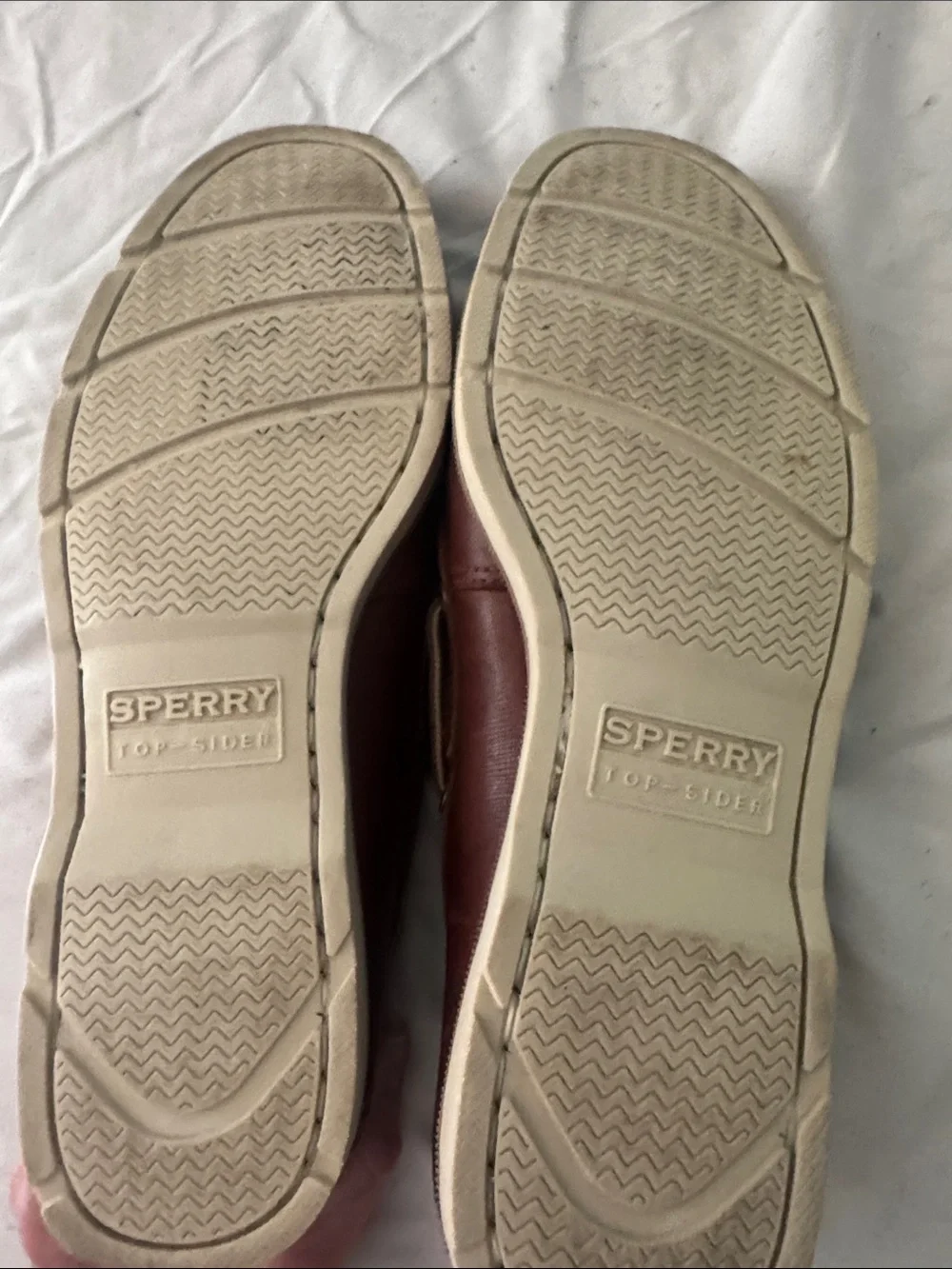 Sperry Brown Leather Men’s Boat Shoes with Tan Laces